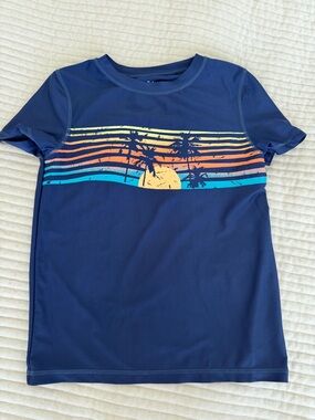 Tommy Bahama  blue rash guard with  Size M (7/8) Boys girls kids swimwear